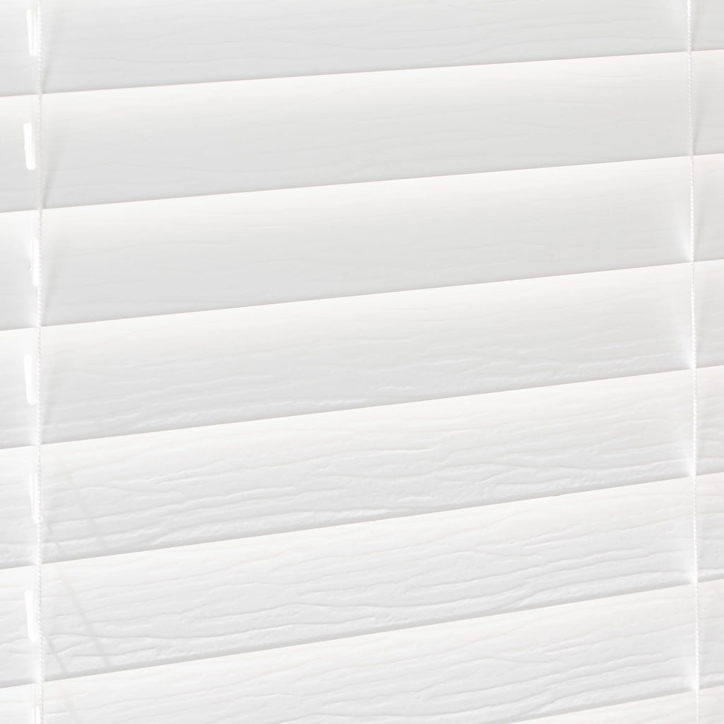 2-inch Cordless Faux Wood Horizontal Window Blinds, White, 34X64 V478