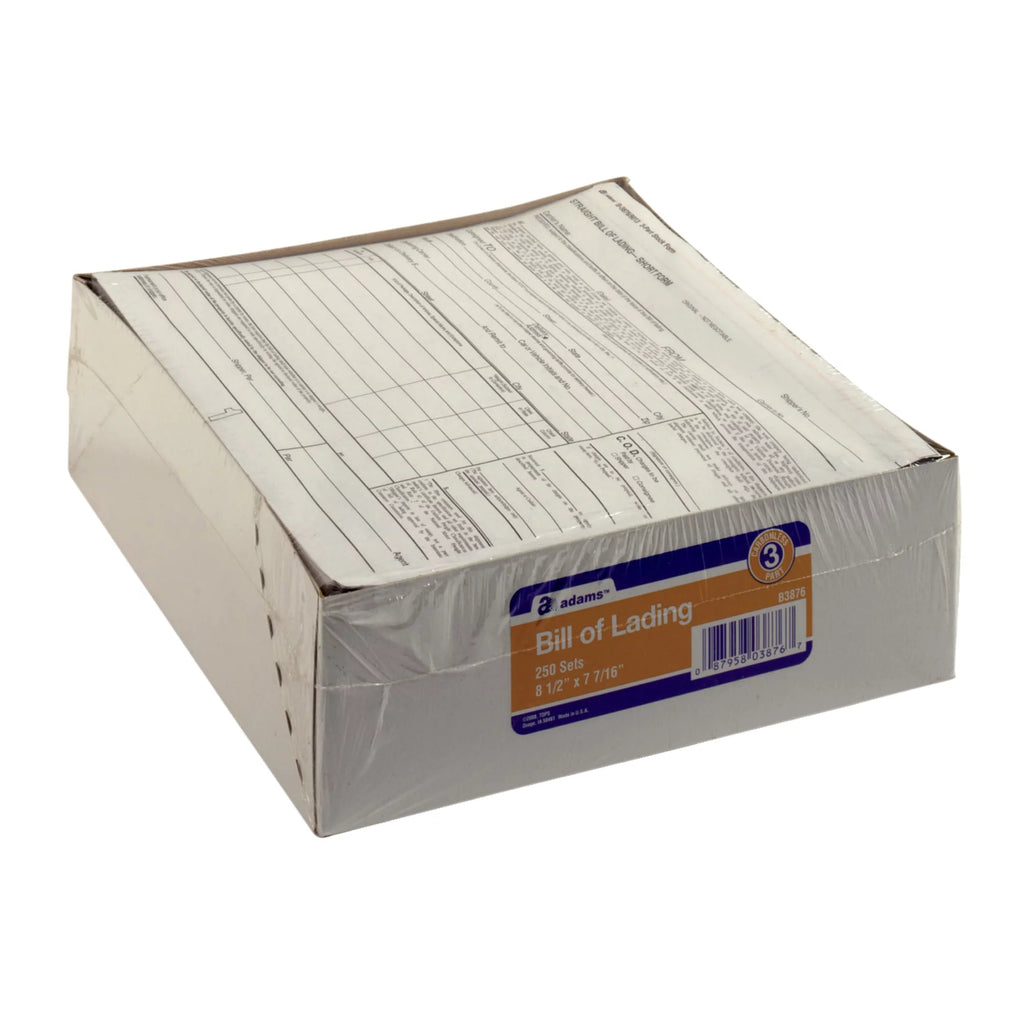 Carbonless Bill of Lading 250 Forms/Pack S4237