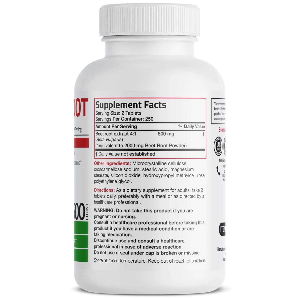 Beet Root 2000mg Vegetarian Tablets I7202