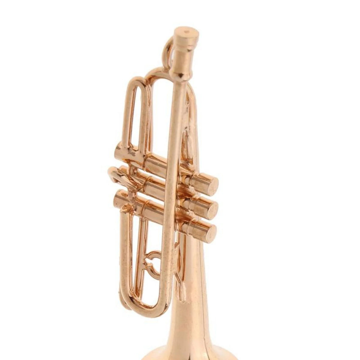 Metal Golden Trumpet Dollhouse Musical Instruments Set M273