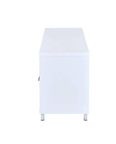 2-Drawer TV Console with 3 Storage Compartments White I9671