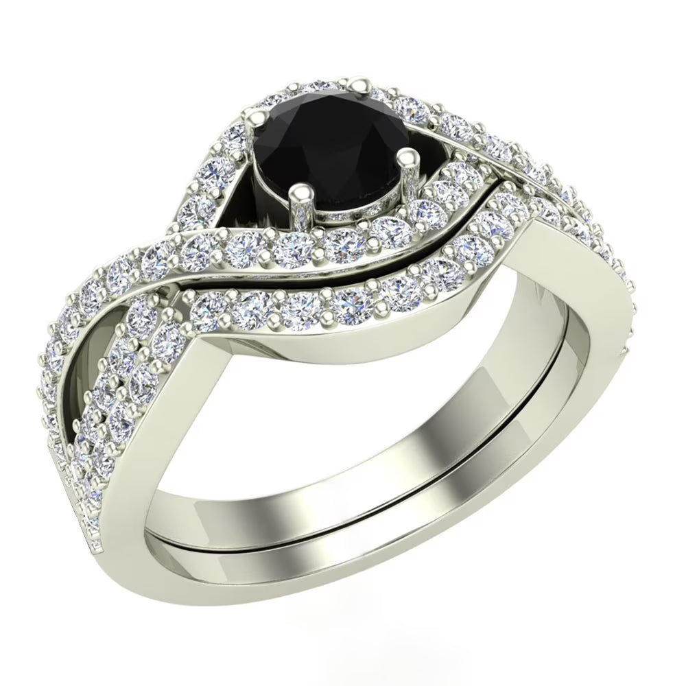 14K White Gold 1.10 Carat Diamond Engagement Ring J21011