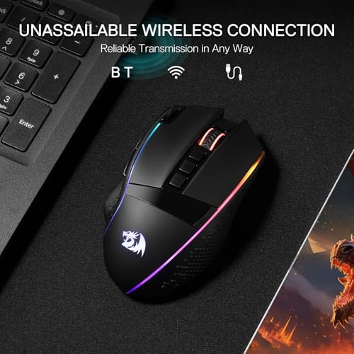 Wireless Gaming Mouse with 10000 DPI and 8 Macro Buttons F29309