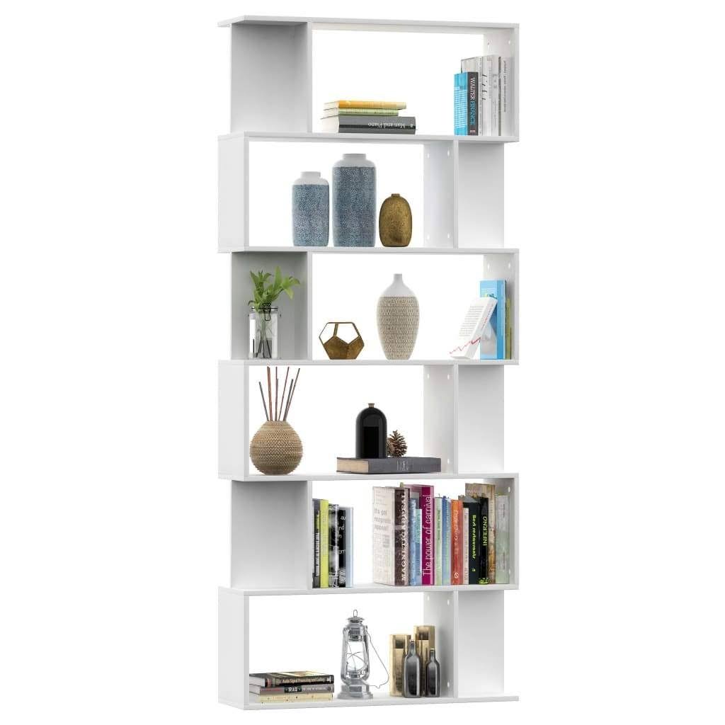 White Chipboard Book Cabinet Room Divider F142