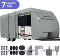 7 Layers Windproof Travel Trailer Cover with Tongue Jack Cover D676901