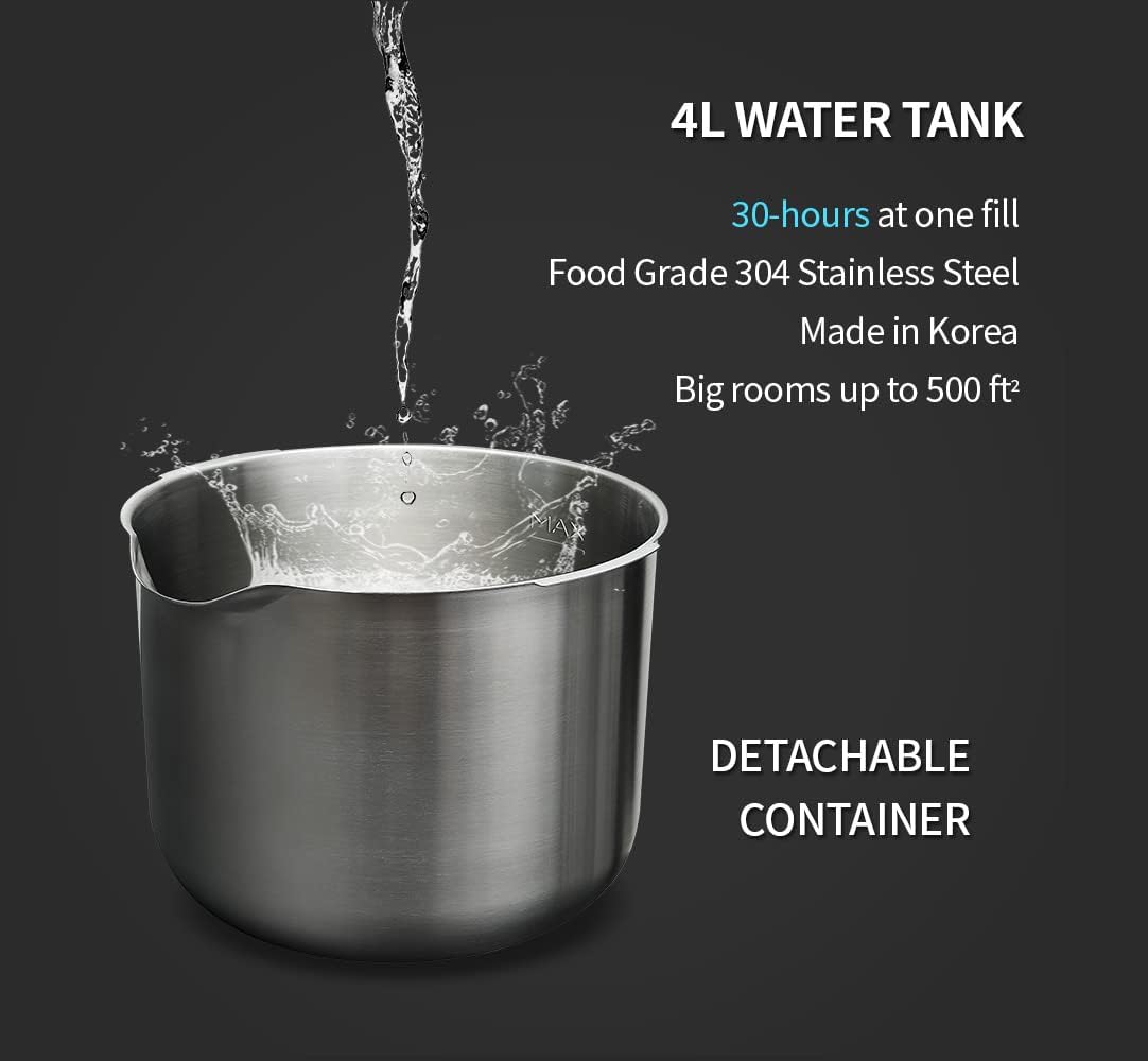 Stainless Steel Ultrasonic Cool Mist Humidifier 1gal E14928