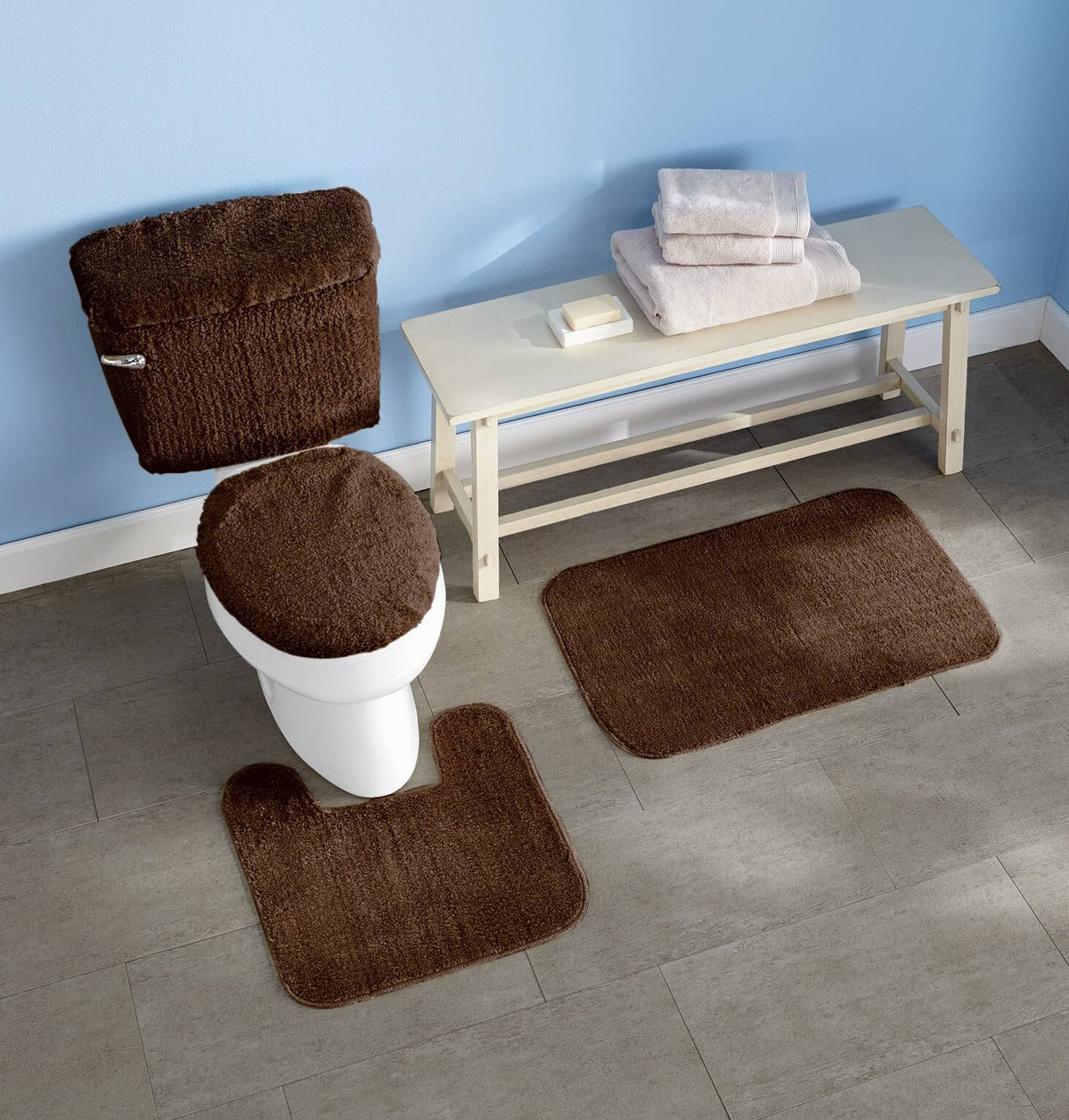 Brown Bathroom Carpet F9551