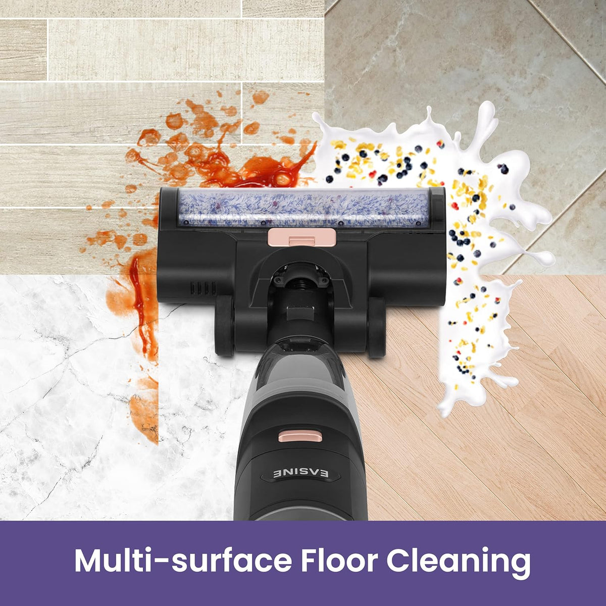 Cordless Stick Wet Dry Vacuum Cleaner, Self-Cleaning, Black P8713
