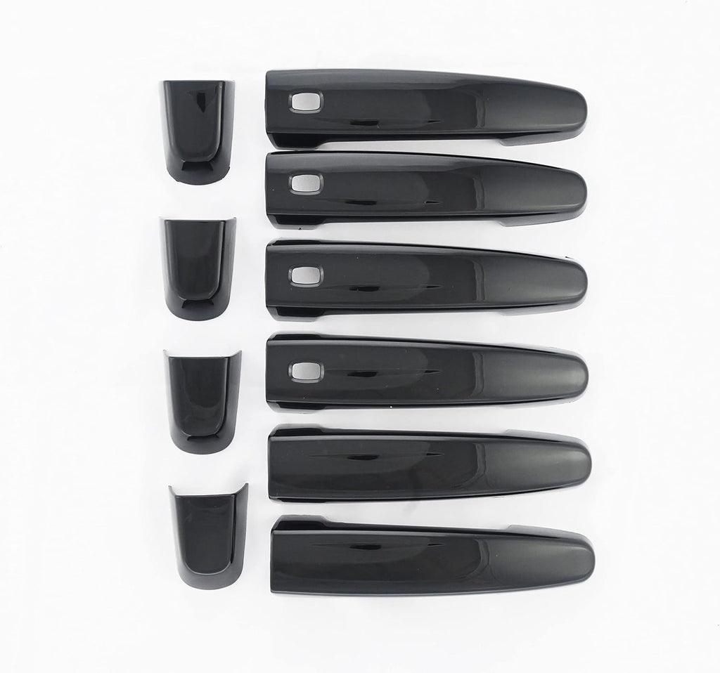 Gloss Black Car Door Handle Cover Trim 10 Piece Kit X1635