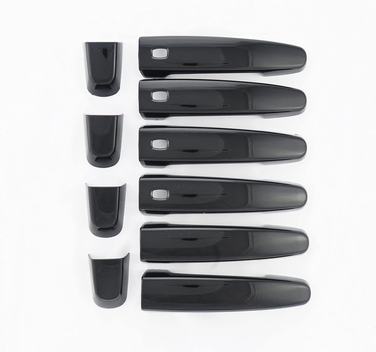 Gloss Black Car Door Handle Cover Trim 10 Piece Kit X1635