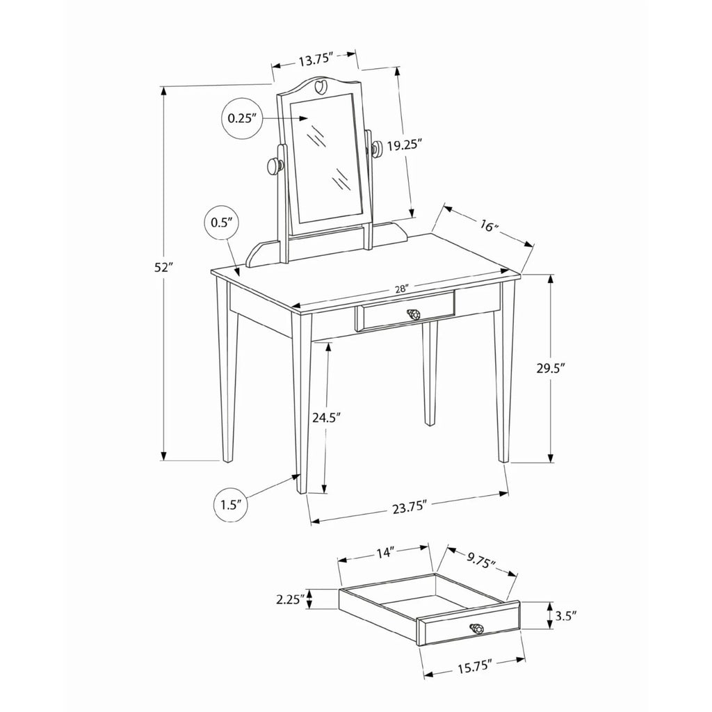 Wood Vanity Desk Z413510