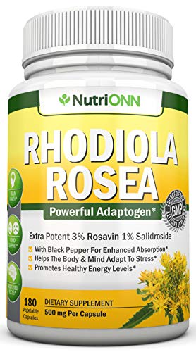 500mg 180 Vegan Capsules Rhodiola Rosea Supplement Q77412