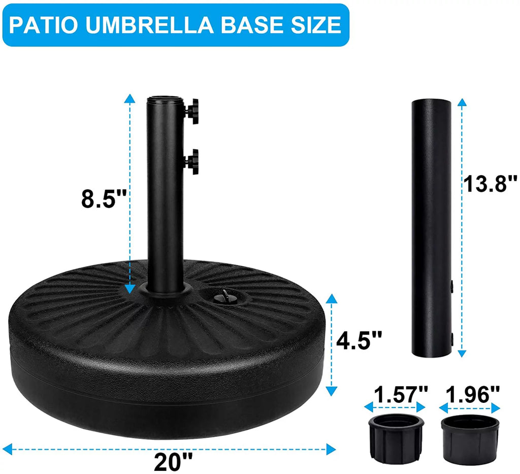 20" Heavy Duty Patio Umbrella Base Stand O78836