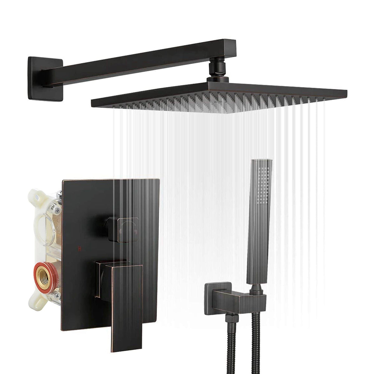 Oil Rubbed Bronze Complete Shower System with Rough-In Valve N501