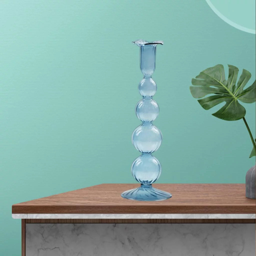 Glass Taper Candle Holder 9x26.5cm R8796