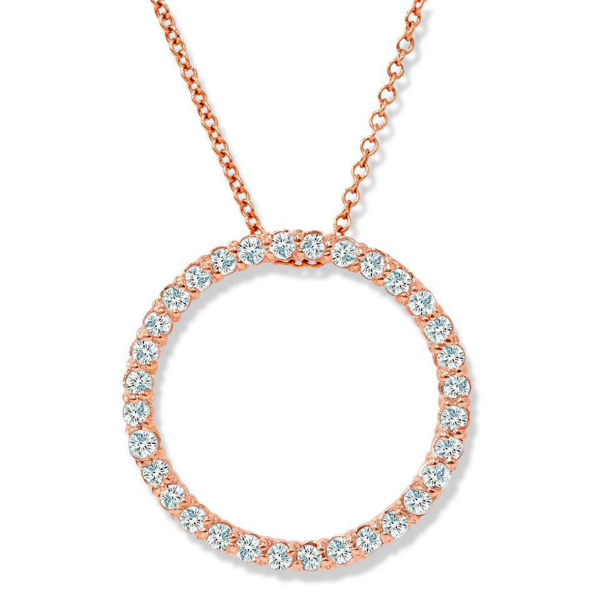 14K Rose Gold Diamond Pendant X63348