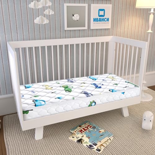 52" x 27.6" x 5" 100% Knitted Fabric Crib Mattress P3355