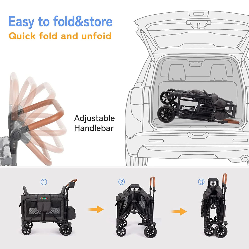 Double Stroller Wagon with 5 Point Harness J22201