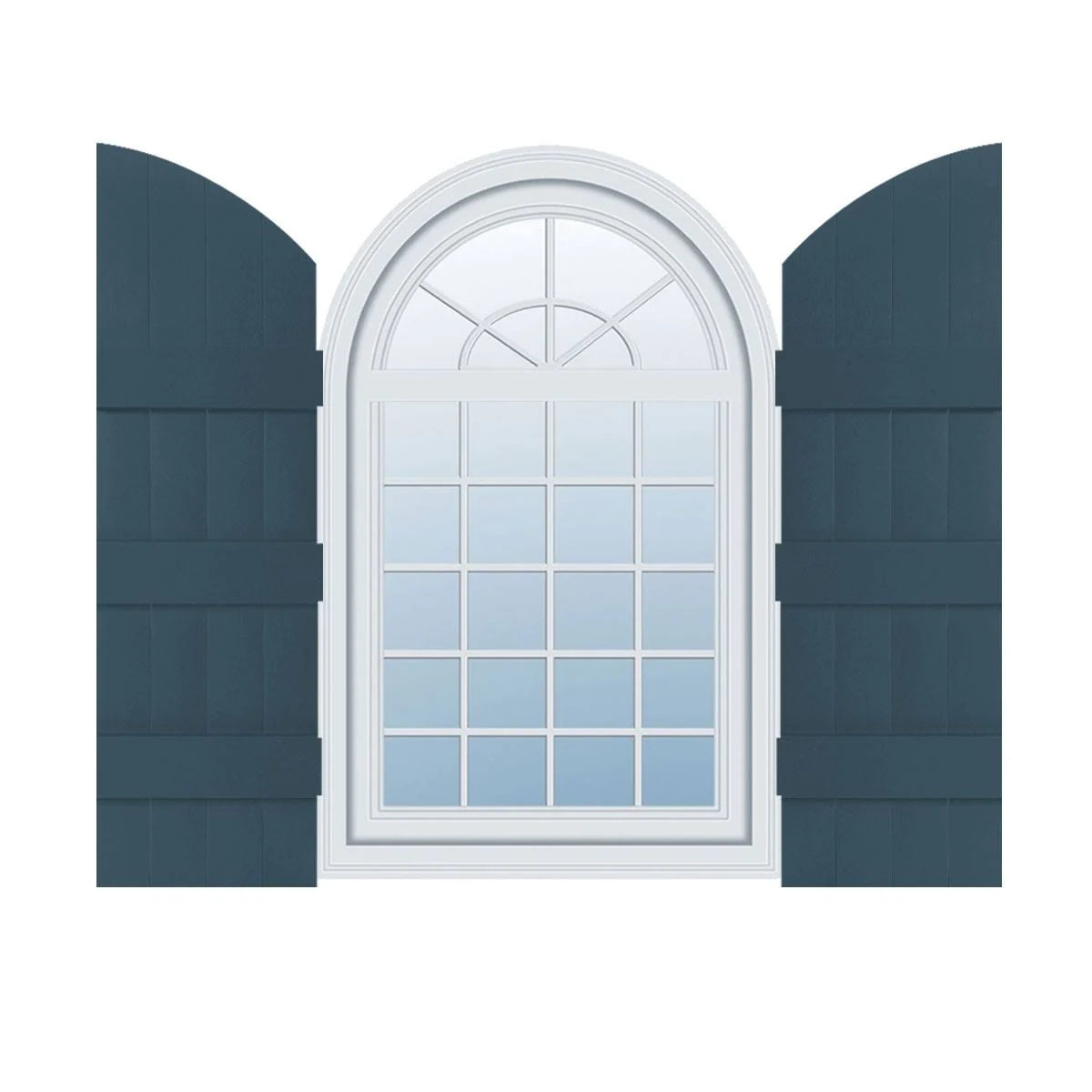 14 inchw x 80 inchh Vinyl Board-n-Batten Shutters T245