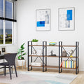 Antique Walnut Wood and Metal Display Etagere Bookcase J848903