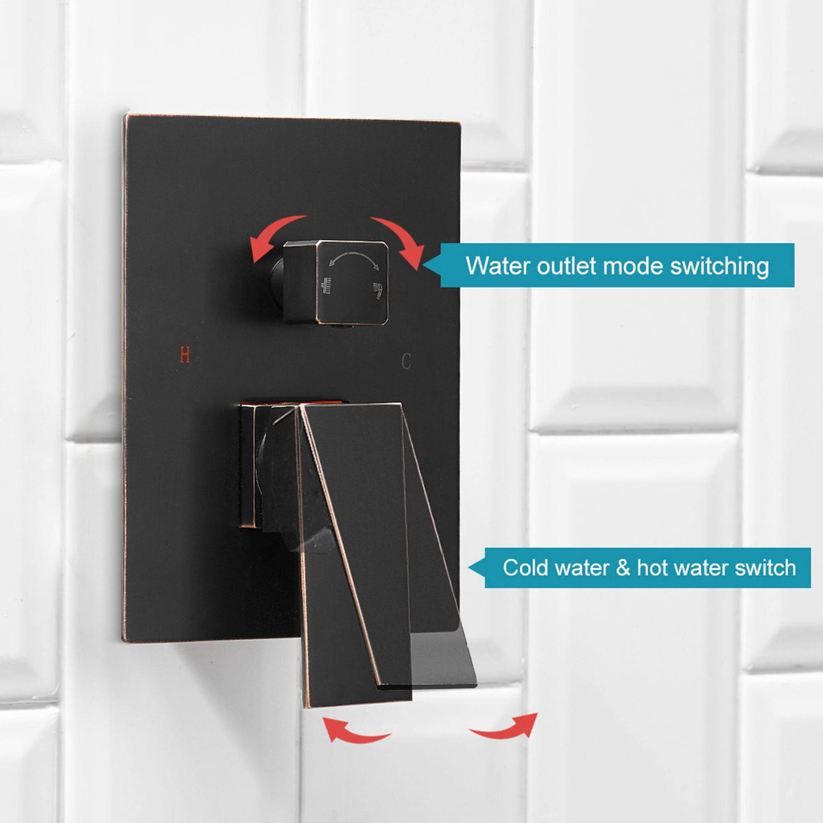 Oil Rubbed Bronze Complete Shower System with Rough-In Valve N501