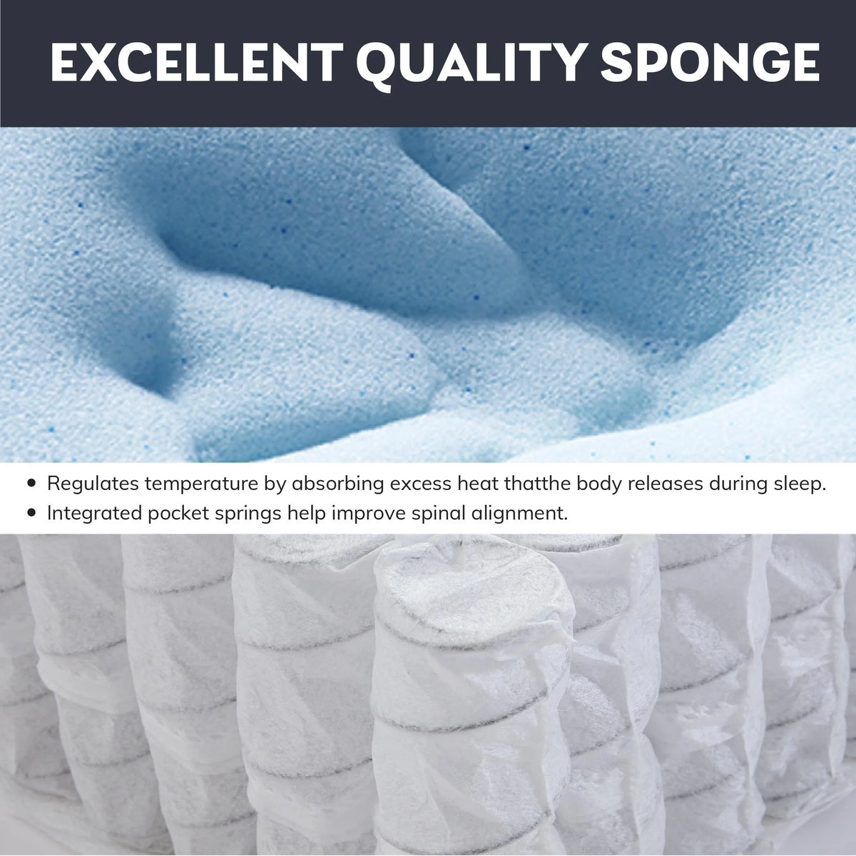 Full Size Gel Memory Foam Pocket Spring Hybrid Mattress C624