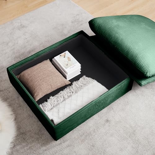 Brown Corduroy Ottomans for Modular Sectional Sofa L920