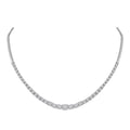 14k White Gold Diamond Tennis Necklace 2-1/3 Ctw B39581
