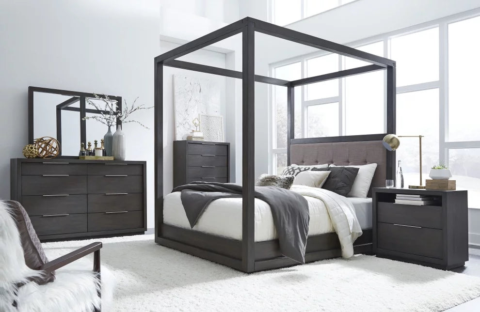 5 Piece Cal King Canopy Bedroom Set P586