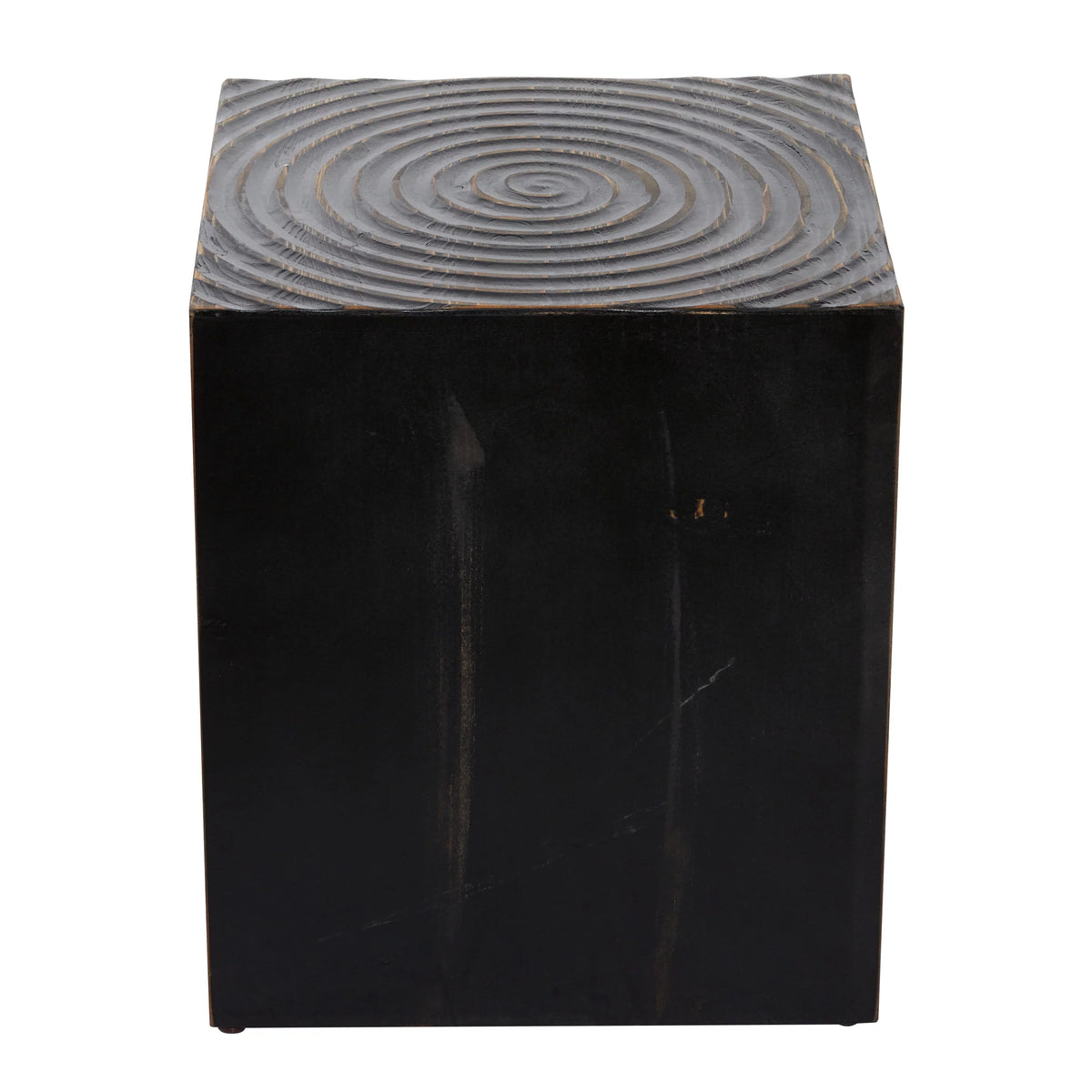 Black Wood Carved Accent Table J412258