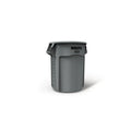 55 gal. Gray Round Vented Trash Can with Lid J76181