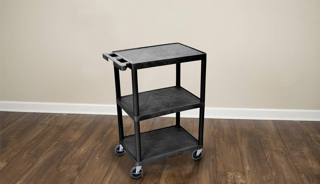 Black 3-Shelf Utility Cart X3720