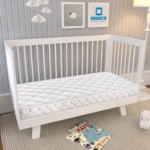 52" x 27.6" x 5" 100% Knitted Fabric Crib Mattress P3355