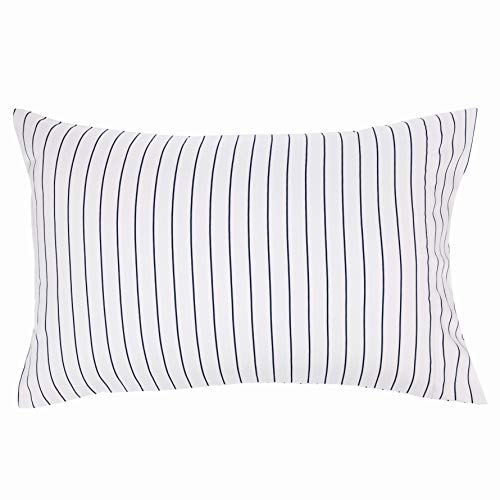 7-Piece Reversible Microfiber Bed-in-a-Bag, Full/Queen, Navy Stripe J218