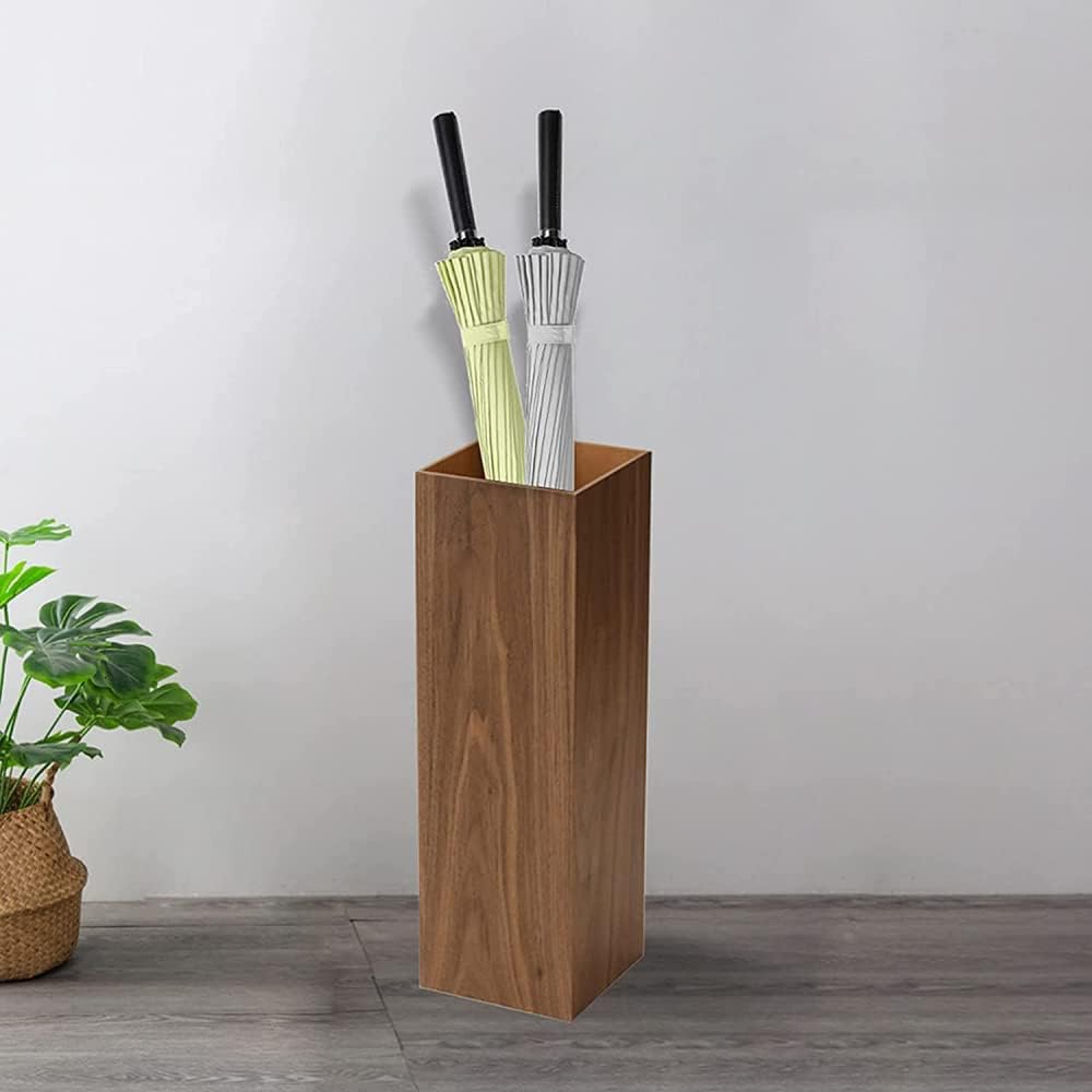 Walnut Wood Umbrella Stand with Drip Tray E12045