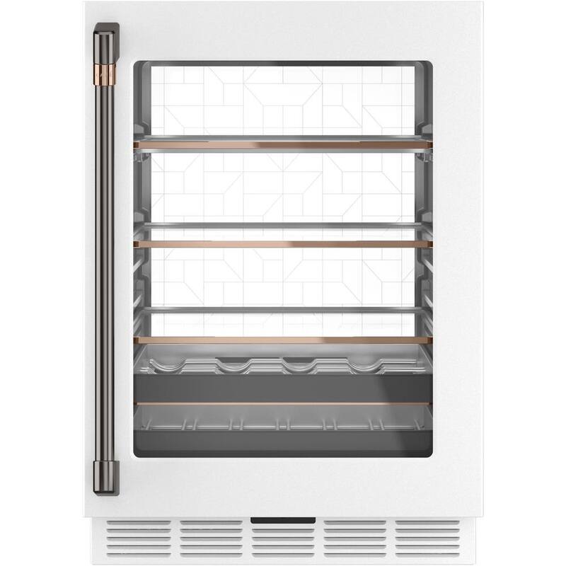 24 in. 14-Bottle Wine and 126-Can Beverage Cooler in Matte White U22125