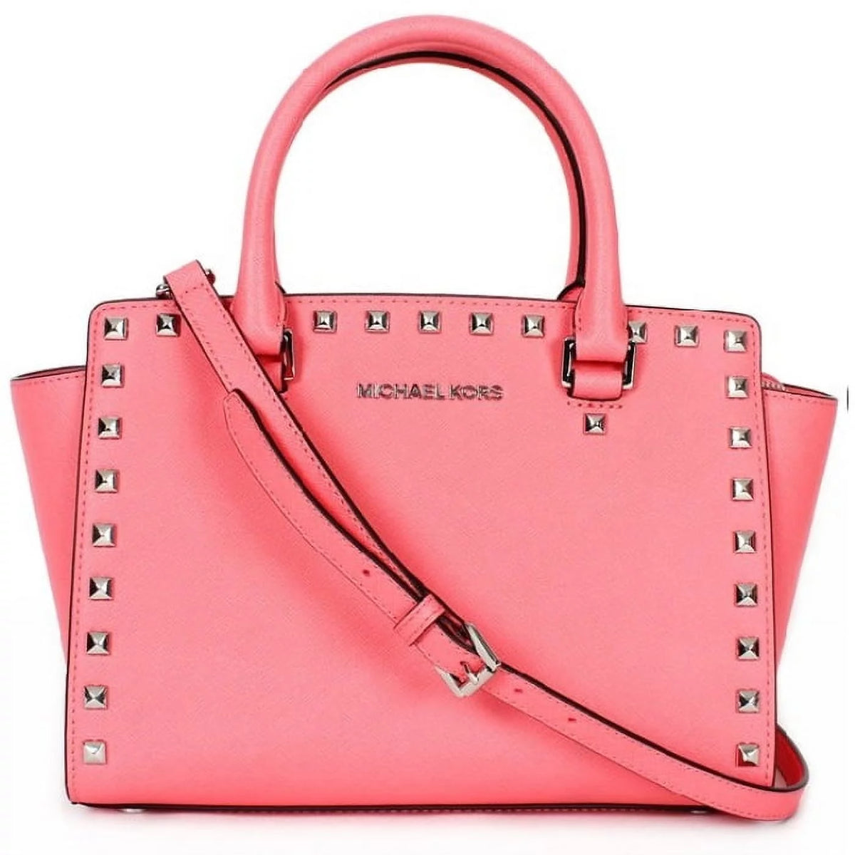 Coral Top Zip Satchel A9652