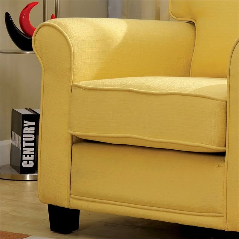 Yellow Fabric Accent Chair I66626