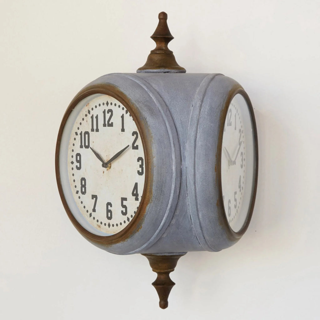 Metal Double Sided Wall Clock K310509