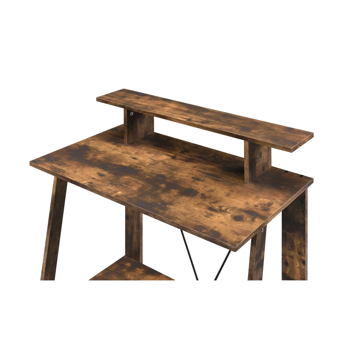 Weathered Oak and Black Writing Desk D2283