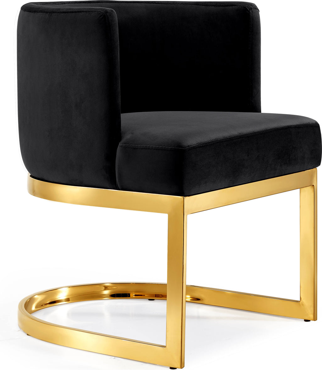 Black Velvet Dining Chair Y431606