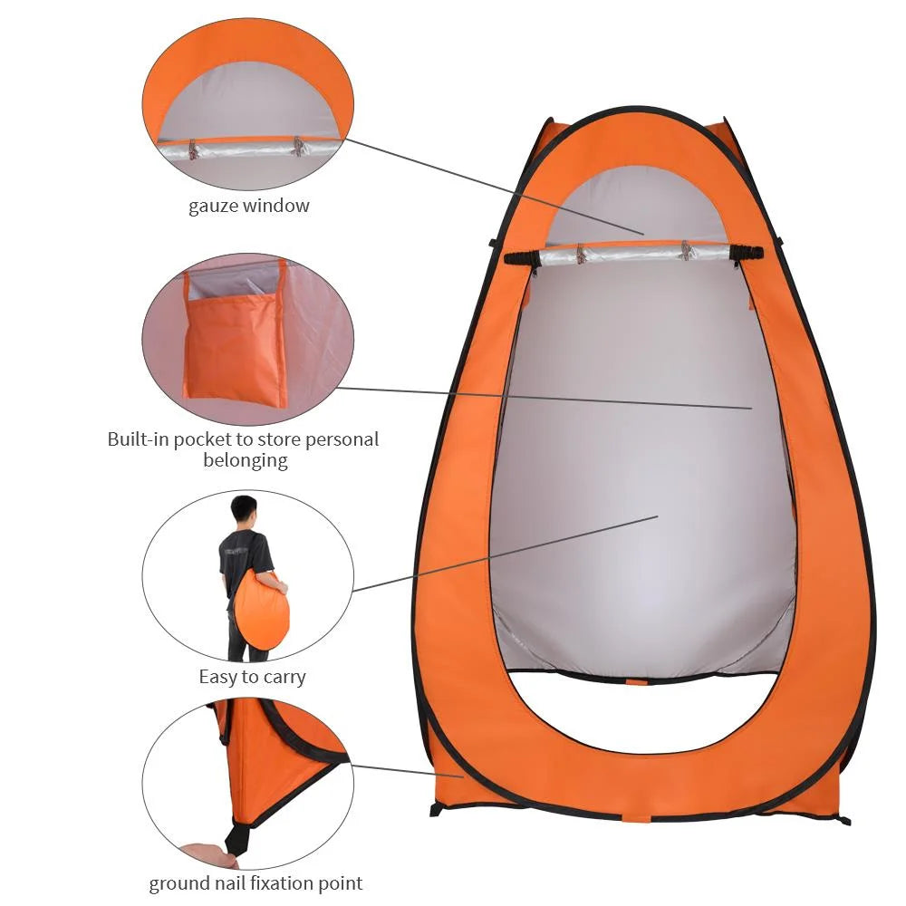 Orange Pop Up Privacy Tent for Camping E6618