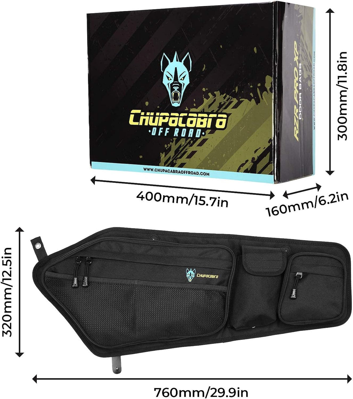 Front Left and Front Right Door Bags with Removable Knee Cushion A930094