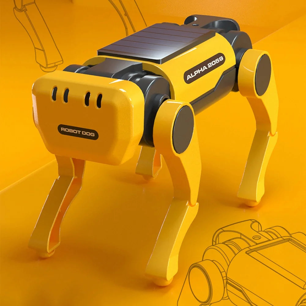Solar Powered Educational Robot Dog Cattle Assembly Kit J47752