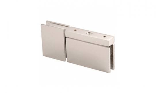 Satin Nickel Top or Bottom Mount Pivot Hinge with Attached U-clamp E881184