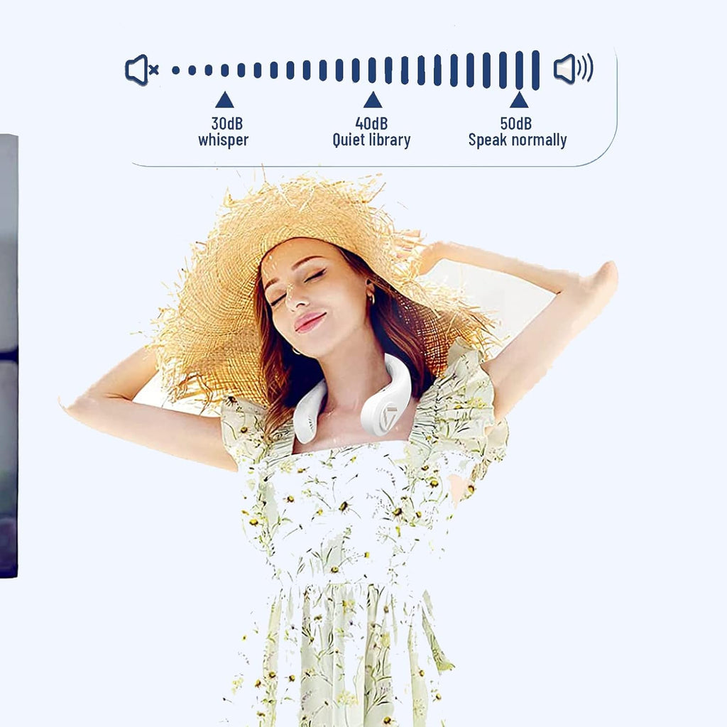 Portable Neck Fan, Wearable Bladeless Cooling Fan, 4000mAh Battery, Pack of 2 E98789