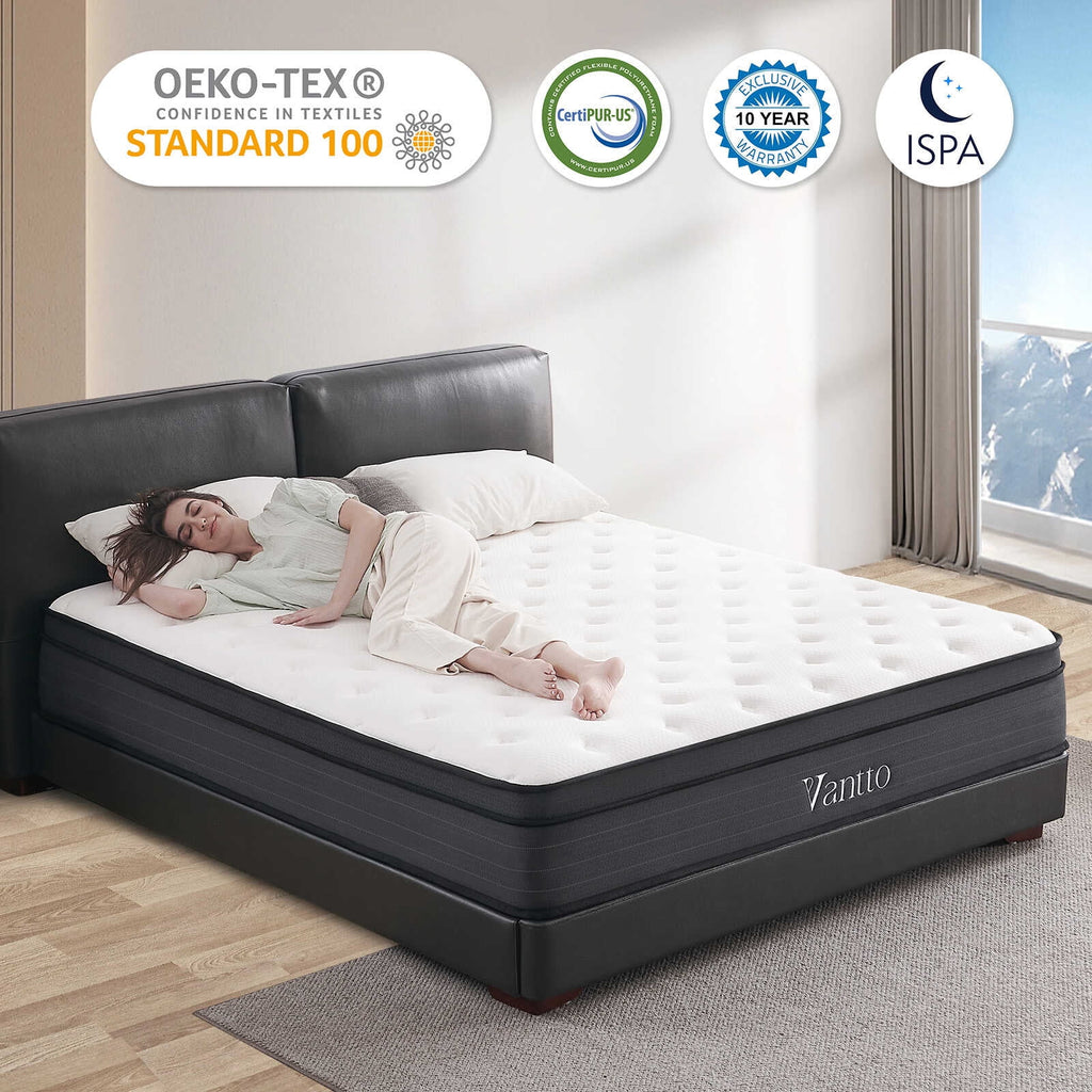 Queen 12 Inch Hybrid Memory Foam Mattress I93033