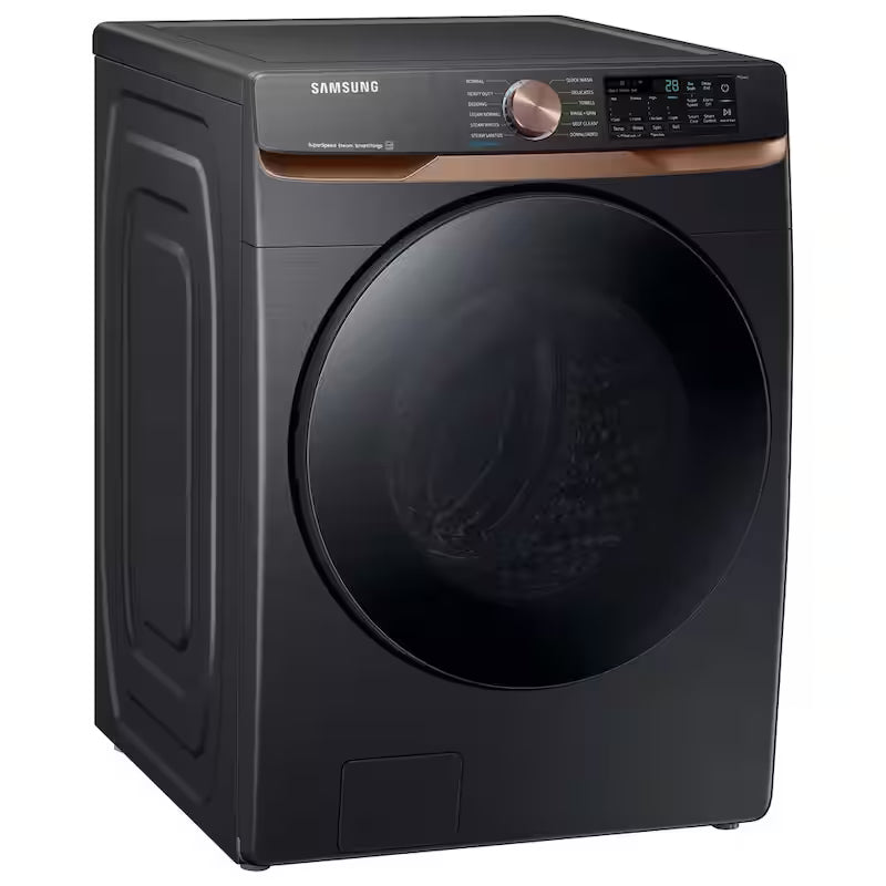 Extra Large Capacity Smart Front Load Washer in Brushed Black W501