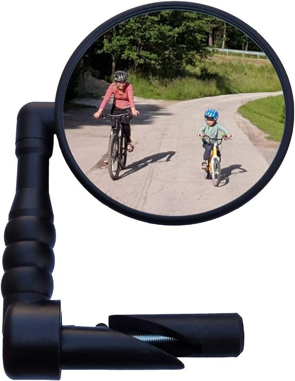 Bike Mirror Rearview, Handlebar Mount Rear View Mirror Wide Angle, Convex Glass, Adjustable Rotation 360° J819