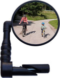 Bike Mirror Rearview, Handlebar Mount Rear View Mirror Wide Angle, Convex Glass, Adjustable Rotation 360° J819